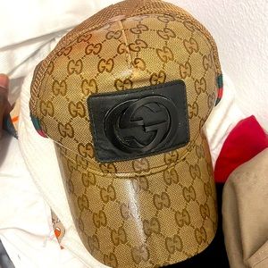 Gucci monogram web baseball hat